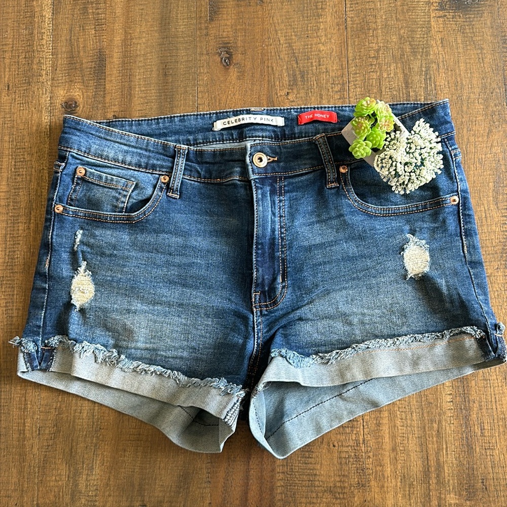 Celebrity Pink Blue Jean Shorts